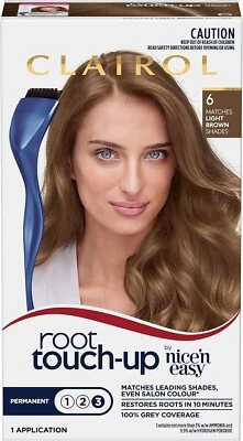 Clairol Nice N Easy Root Touch Up Permanent Hair Colour 6 Light Brown,,,AU - image 1 of 3