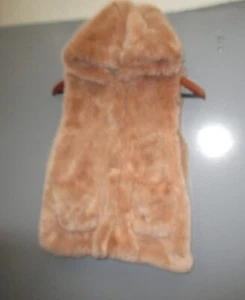 Zara Girls Hoodie Vest Size 9 - 10 Light Brown Cotton Blend Girls Jacket Vest - Picture 1 of 10