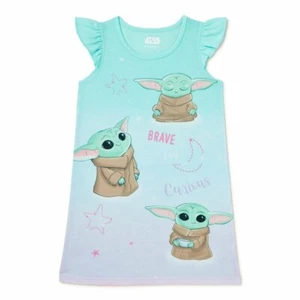 New Star Wars The Mandalorian Baby Yoda Short Sleeve Nightgown 4-12 - Picture 1 of 3