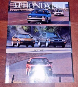 1984 Honda Civic CRX Accord LX Prelude New Car Dealer Brochure - Picture 1 of 8