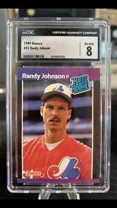 1989 Donruss Randy Johnson #42 CGC 8 NM-MT Rookie Card HOF Expos - Picture 1 of 2