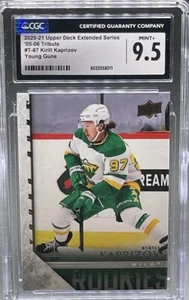 ๐ 2020-21 UD T-87 Kirill Kaprizov Tribute RC CGC 9.5 Gem Mint Wild ๐ - Picture 1 of 2