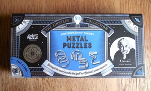 NEW  Einstein's E=mc2 Theory "Metal Puzzles" Brain Teaser 3 Puzzle Set - Picture 1 of 5