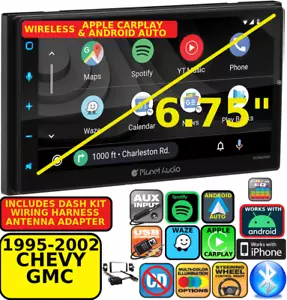 1995-02 CHEVY GMC WIRELESS APPLE CARPLAY ANDROID AUTO NAVIGATION BLUETOOTH RADIO - Picture 1 of 12