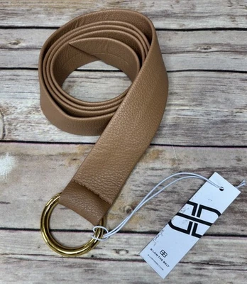 BB B-LOW THE BELT Cinto de Anel de Couro Sintético Ajustável Ouro Bronzeado Tamanho Único - Imagem 1 de 4