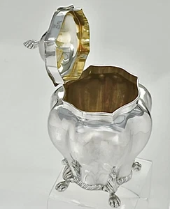 Fine Sterling Silver & Gilt Bombe Tea Caddy By George Nathan Chester 1897: 252gm - Picture 1 of 17