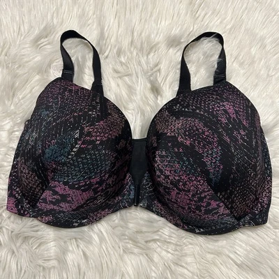 Sujetador Torrid 38G estampado negro perfecto cierre frontal ligeramente forrado con aros Foto 1 de 4