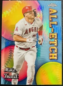 2024 Topps Chrome #CAE-2 Mike Trout Chrome All-Etch Card Los Angeles Angels - Bild 1 von 2