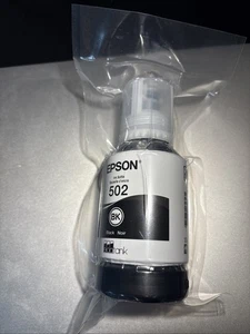 Butelka z atramentem Epson 502 oryginalna czarna ekologiczna zbiornik najlepsza przed 11/25 fabrycznie nowa - Zdjęcie 1 z 1