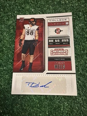 2018 Contenders DAVID WELLS #207 College Ticket ROOKIE AUTO - SAN DIEGO STATE AL - Image 1 of 2