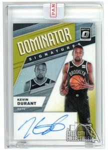 Kevin Durant 2019-20 Panini Donruss Optic Dominator Signatures Gold Prizm 05/10 - Picture 1 of 2