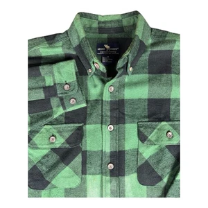 Moose Creek Heavy Plaid Flannel Jacket Cotton Men’s M Thick Chore Green Shacket - Picture 1 of 9