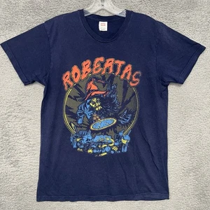 VTG Robertas Pizza T Shirt Men's Size M Blue Zombie Witch Spell Horror Hanes Tee - Picture 1 of 7