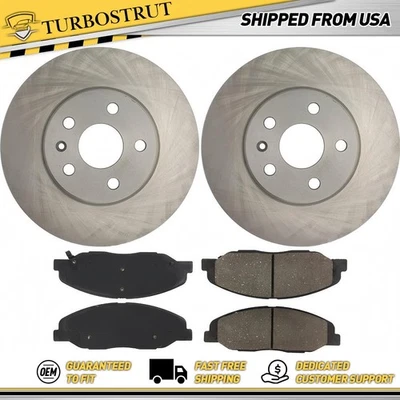 Front OE Brake Rotors Brake Pads Kit for 2008-2014 Cadillac CTS 3.6L - Image 1 of 2