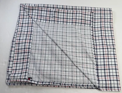 Tommy Hilfiger Sábana Plana Completa Doble Rojo Azul Cuadros Foto 1 de 4