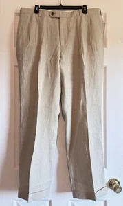 Brooks Brothers Herren Anzughose Baird McNutt Irish Linen Beige 38x30 NEU - Bild 1 von 9