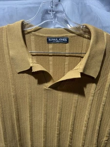PJ PAUL JONES Herren XXL Polo Strukturstrick braun gerippt dehnbar Golf - Bild 1 von 6
