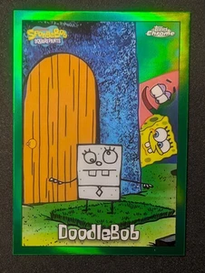 2025 Topps Cromo Bob Esponja Pantalones Cuadrados 25th DOODLEBOB Verde KELP Refractor #2 - Imagen 1 de 5