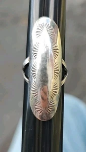 Vintage Southwest Signed KS Ring Sterling 925 Southwestern Design 4.2g Size 7 - Picture 1 of 5