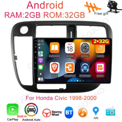 Android 13 For Honda Civic 1998-2000 Car Radio Stereo BT GPS Wifi Carplay Navi - Image 1 of 4