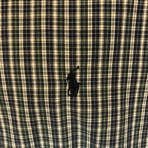 Polo Ralph Lauren Men's shirt XL Khaki Green Blue plaid Marlowe preppy  - Picture 1 of 4