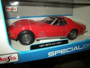 1:24 Maisto Chevrolet Corvette Stingray C3 1970 red/rot in OVP - Picture 1 of 1