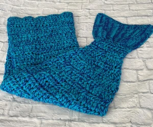 Handmade mermaid Individual Blue blanket - Picture 1 of 4