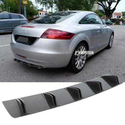 Difusor de parachoques trasero 10 aletas alerón labio ala divisor para Audi TT TTS MK2 MK3 Foto 1 de 4