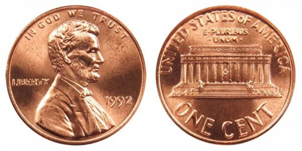 1992 P - Lincoln Penny - Uncirculated - Image 1 of 1