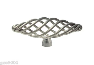 Satin Nickel Finished Birdcage Kitchen & Bathroom 3" Cabinet Knob Pull 76mm - Picture 1 of 2