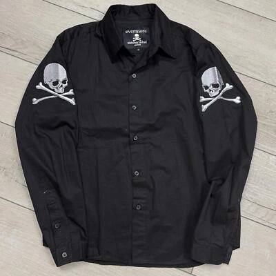 Camisa Mastermind Japón Evermore Calavera Negra Talla M Manga Larga OG Grunge Rara Foto 1 de 4