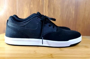Nike SB Fokus Youth 5.5 Shoes Black Faux Suede Leather Skateboard GS 749478-004 - Picture 1 of 6
