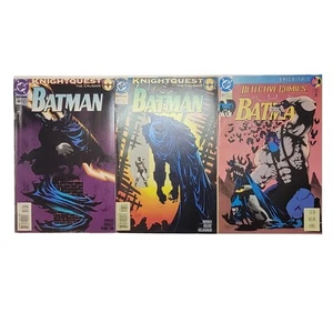 3 Batman Comic Bundle Knightquest The Crusade #506 507 Detective Comics #664 - Picture 1 of 12