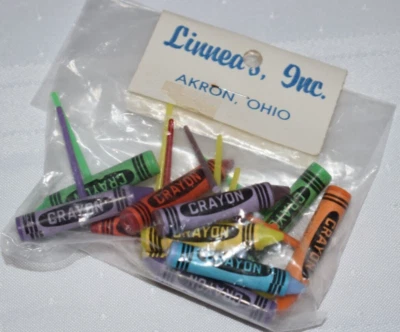 Crayon Mini Cupcake Picks Cake Decor New in Pack Vintage New in Pack - Image 1 of 4