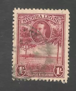 Sierra Leone #148 (A10) SG #163 Sehr guter Zustand gebraucht - 1932 1sh Rice Field und King George V - Bild 1 von 1