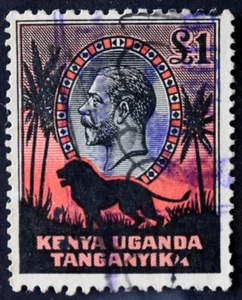 1 Pound Kenya Uganda Tanganyika SC#59 Used Stamp - Picture 1 of 3