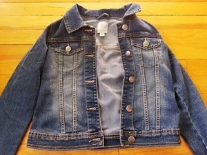 Girls 1989 Place by Childrens Place Jean Denim Jacket Pockets Size L 10/12 Cool! - Picture 1 of 12