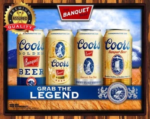Coors Banquet Beer - Grab The Legend - Metal Sign 11 x 14 - Picture 1 of 3