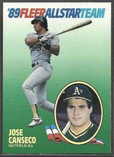 1989 Fleer Jose Canseco All-Star Team No. 2
