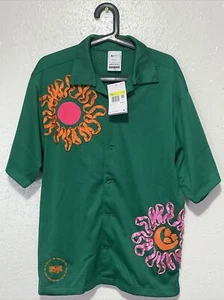 Nike Uphoria Button-Up Mesh Short Sleeve Top Jersey Shirt Mens SZ S DV9676-365 - Picture 1 of 3
