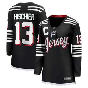 Women's Fanatics Nico Hischier Black New Jersey Devils Alternate Premier SZ M - Picture 1 of 6