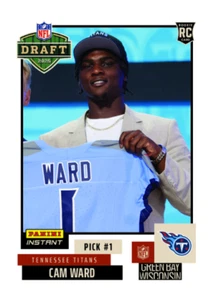 2025 Panini Instant NFL Draft Night #1 Cam Ward RC Rookie TITANS - QTY - Picture 1 of 1