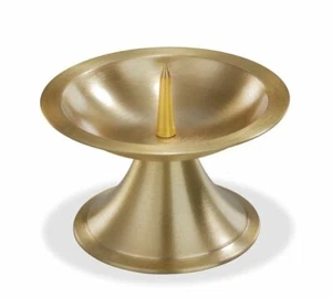 Kerzenhalter Gold für Ø6-7cm Kerzen Trauerkerzen Taufkerzen Kommunionkerzen - Picture 1 of 4