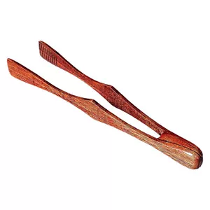 1x Reusable Long Food Tongs Wooden Toaster Tongs For Cooking Kitchen - Picture 1 of 12