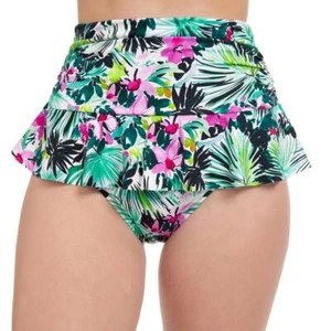 Profile by Gottex Tutti Frutti High Waisted Skirted Bikini Bottom | 16, Tropical - Picture 1 of 3