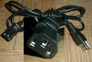 Tattoo Machine 6' Power Supply Cord With 3 Pin Plug D Style Grounded Blk Gray - Picture 1 of 1