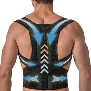 Unisex Thoracic Upper Back Brace for Lower Back Pain Relief Posture Corrector US - Picture 1 of 13