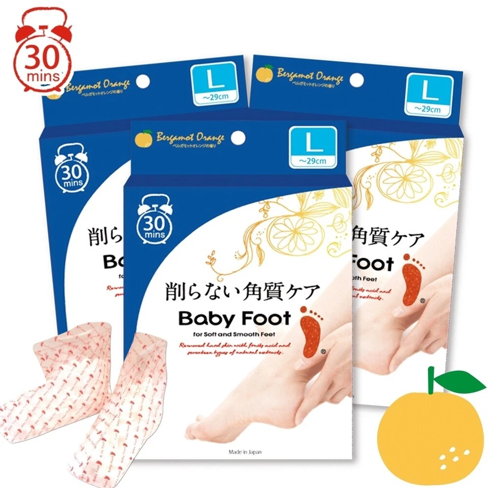 Baby Foot Deep Skin Exfoliation Peeling 30 Minutes Easy Pack Large 3D x 3 Packs - Image 1 of 1