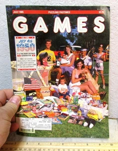 Vintage Spiele Magazin, gefüllt mit Spielen & Puzzles, gebraucht, Juli 1985 - Bild 1 von 4