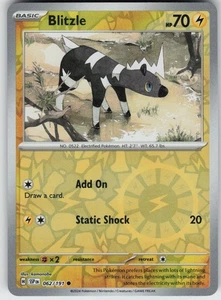 Reverse Holo Blitzle 062/191 Common SV08: Surging Sparks NM - Picture 1 of 2